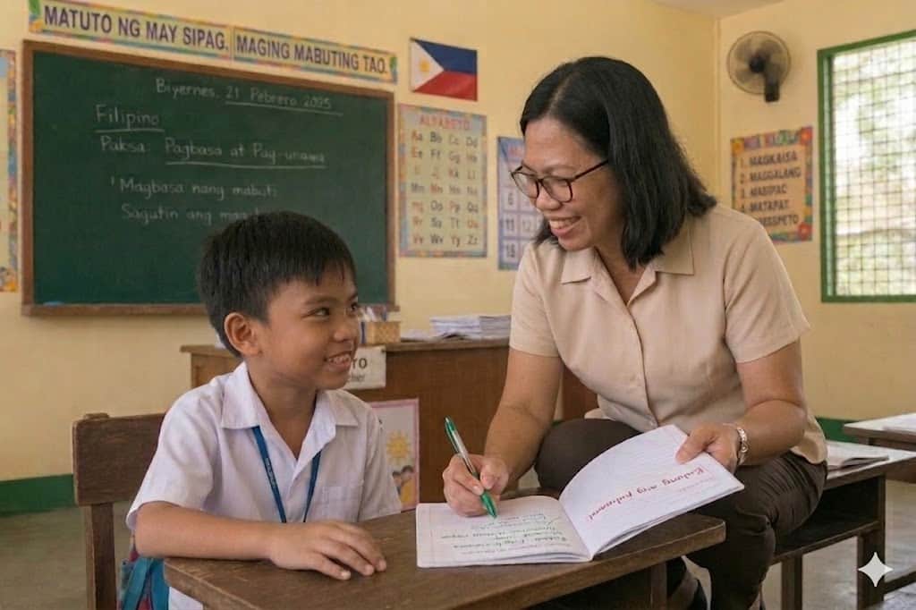 Teacher giving negative feedback